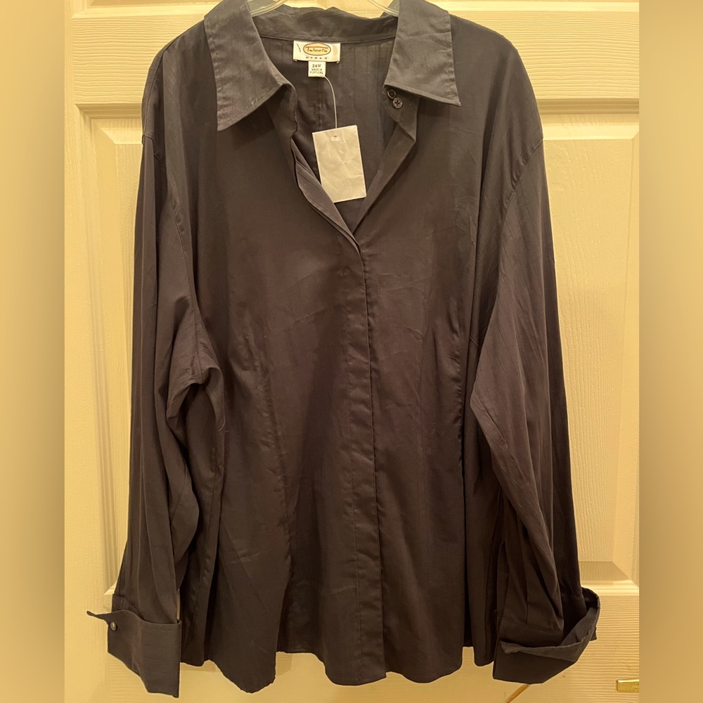 Classic Talbots 24W dress shirt black new with tags!